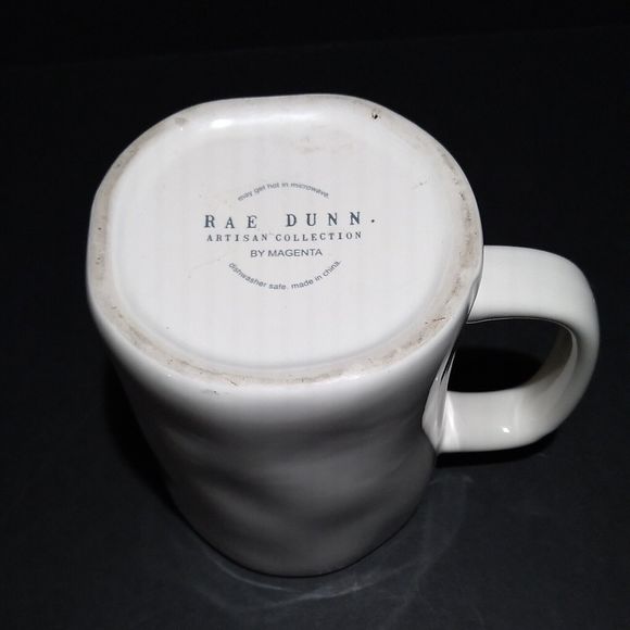 Rae Dunn I WOKE UP LIKE THIS Large Letter White Coffee Mug Big Farmhouse Style - Picture 5 of 10